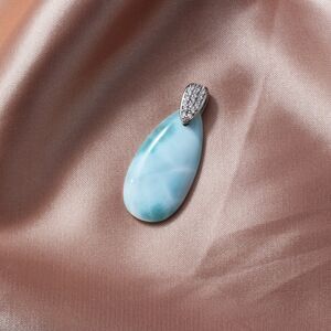 LARIMAR NECKLACE Pendant, Larimar Gemstones, 925 Sterling Silver